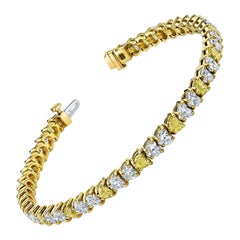 Bracelet diamant en forme de coeur