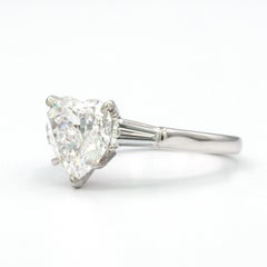 Heart Shape Diamond Ring with 2.56 Carat Heart Shape Diamond