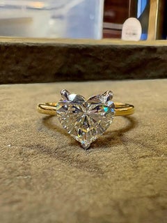 Bague de fiançailles en moissanite en forme de cœur, en argent sterling 925, bague de tous les jours pour femme