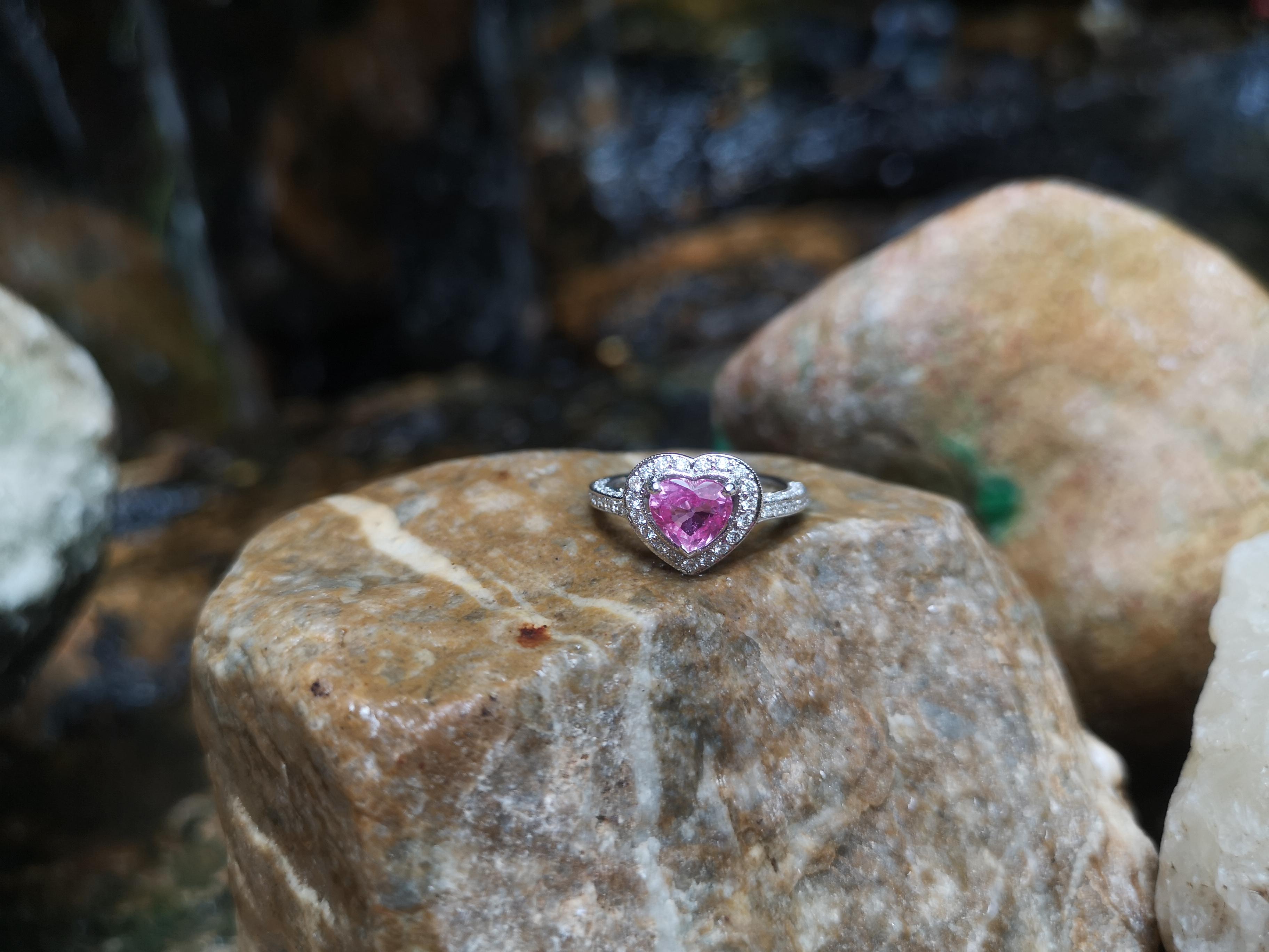 pink sapphire heart ring