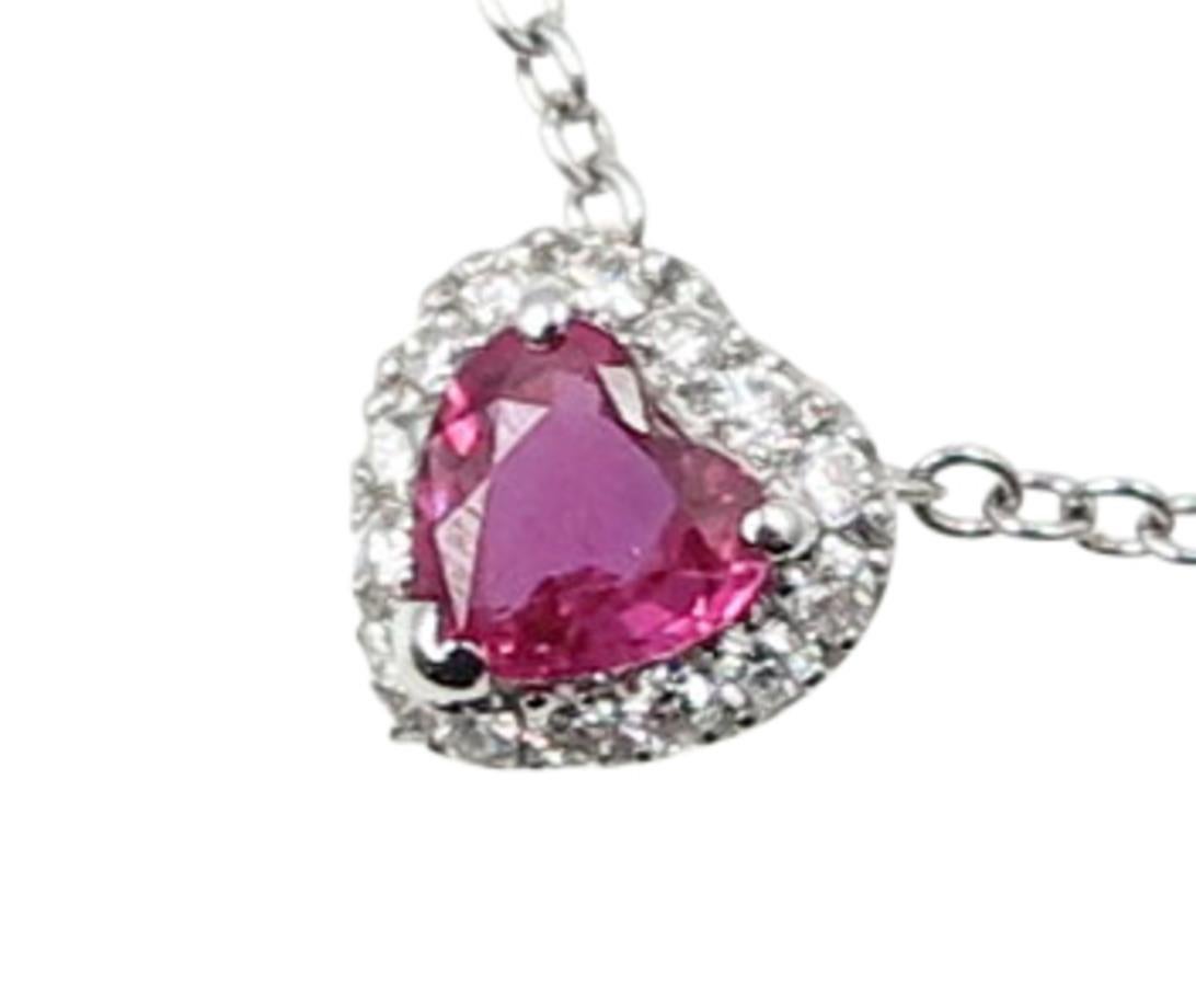 Heart Shape ruby and diamonds set in 18 karat white gold. Elegant look for any occasion.
Rubies 0.36 carat, Diamonds 0.10 carat.