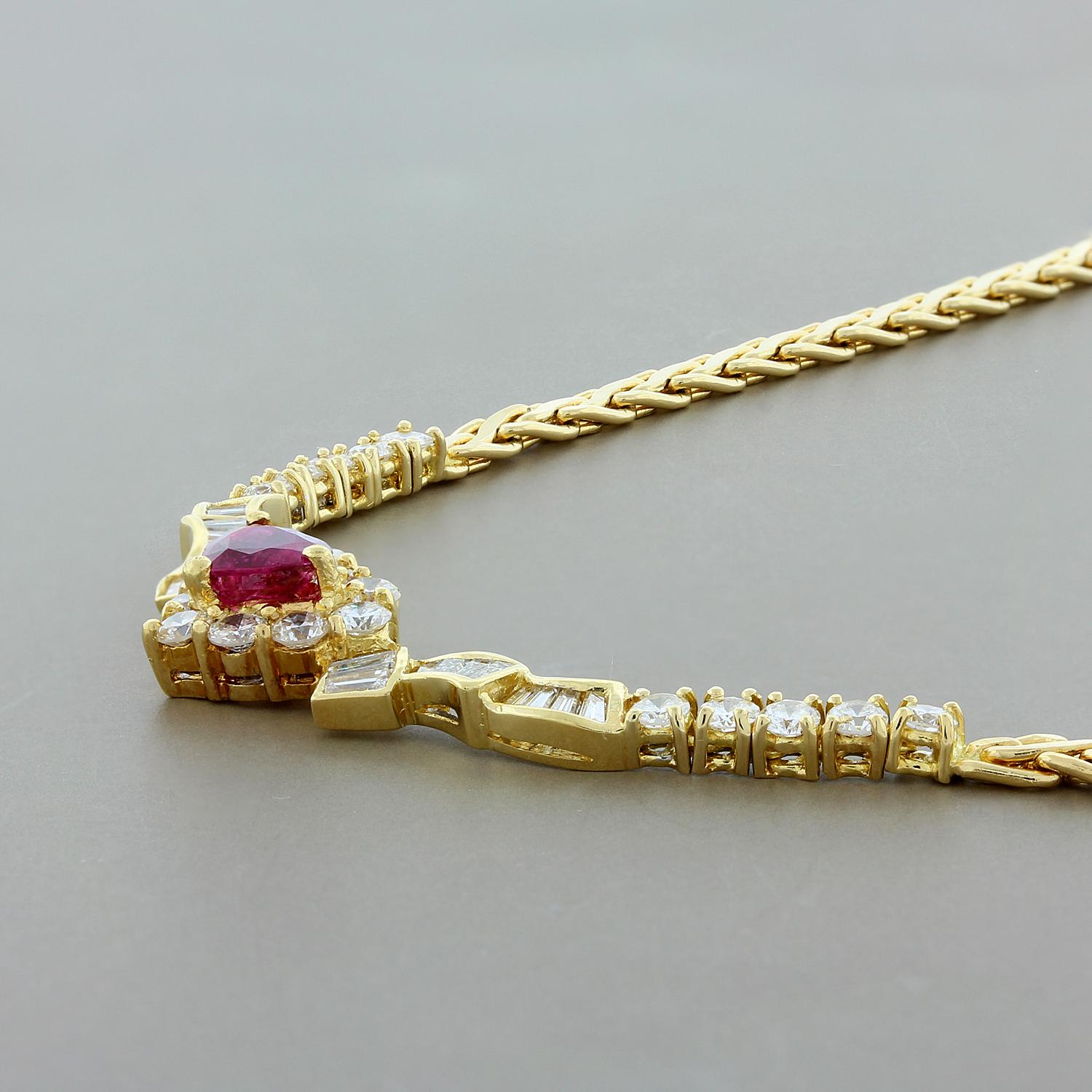 ruby heart necklace