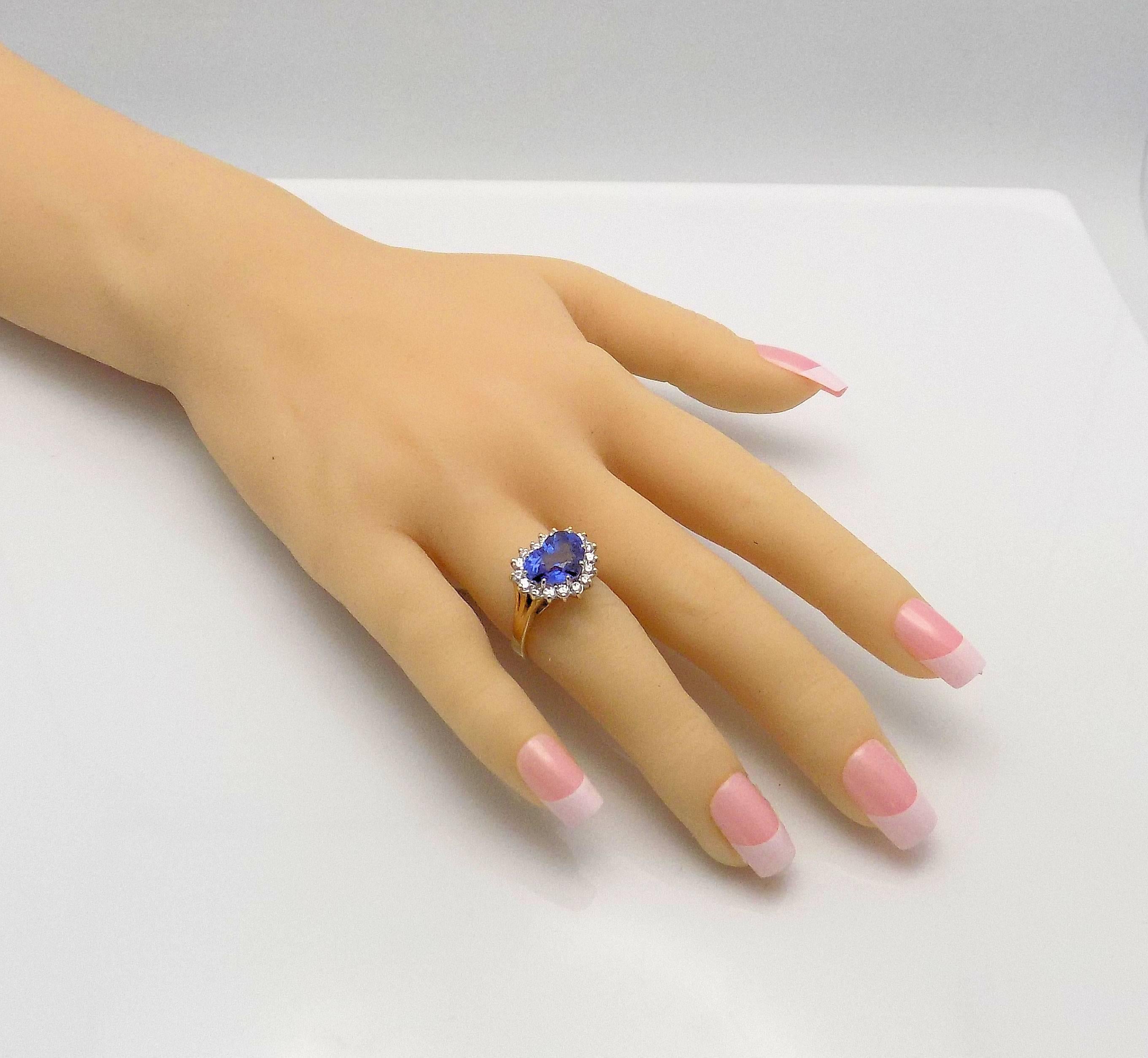 Heart Shape Sapphire and Diamond Ring 6