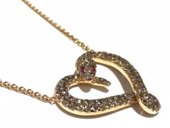 Heart Shape Snake Necklace