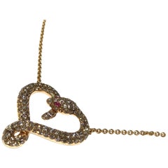 Heart Shape Snake Necklace
