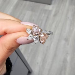 Heart Shape Statement Fancy Yellow 14K White Gold Sunlit Royal Radiance