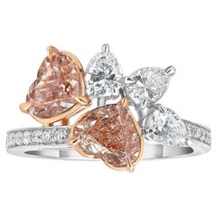 Heart Shape Statement Fancy Yellow 14K White Gold Sunlit Royal Radiance