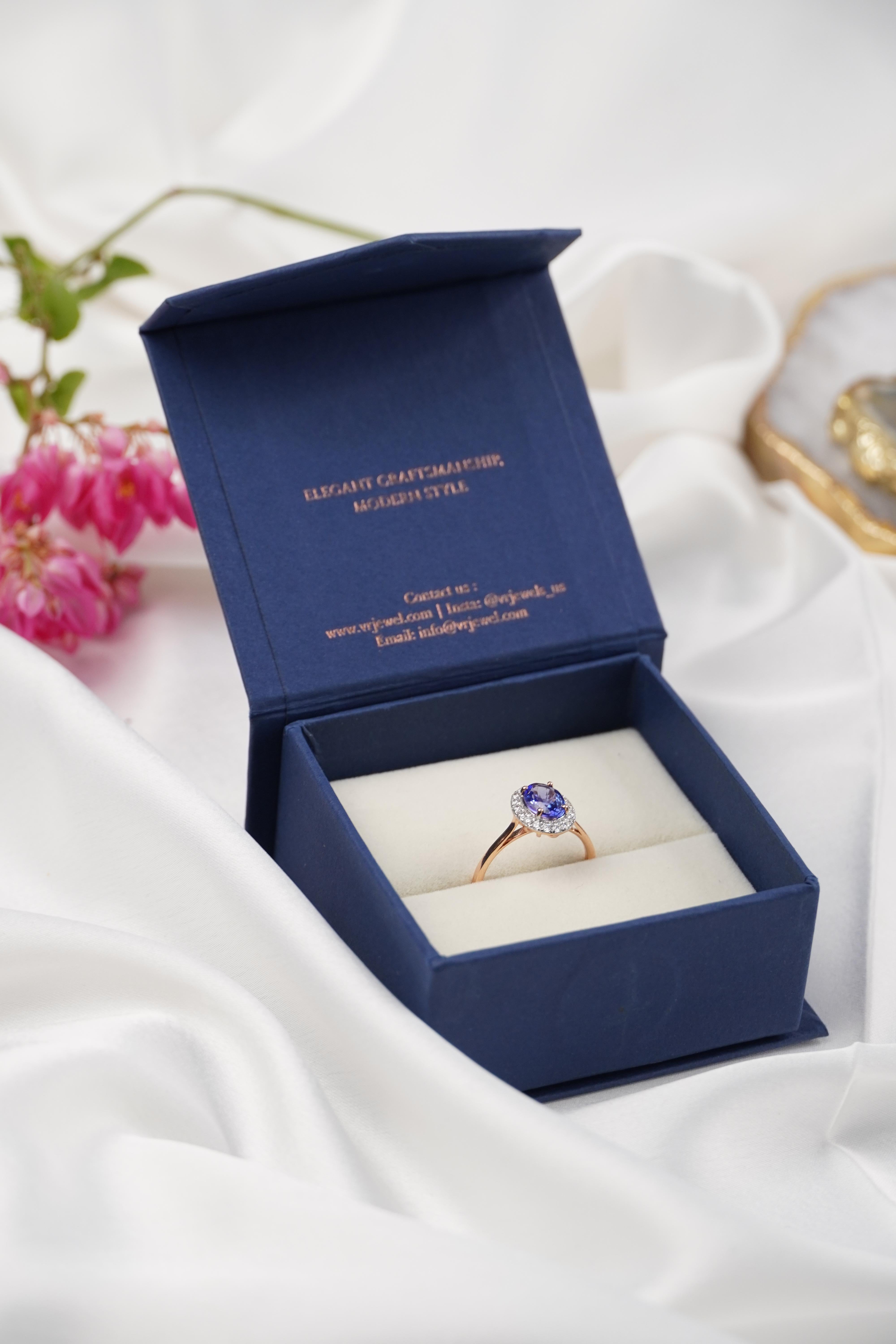 For Sale:  Heart Shape Tanzanite Solitaire Diamond Ring in 18K White Gold 7