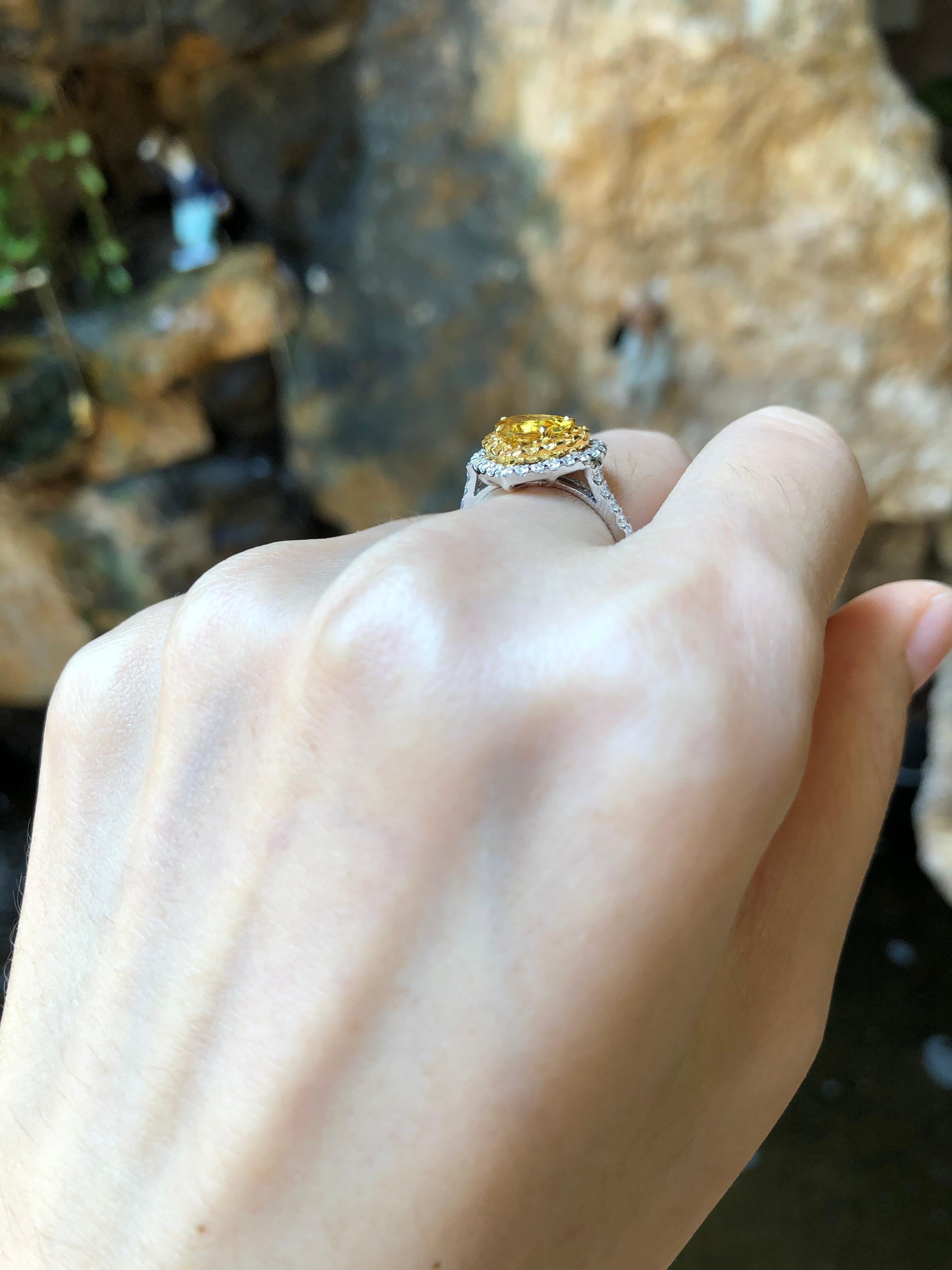 yellow sapphire heart ring