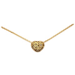 Alex Sepkus Heart Shaped Yellow Gold and Diamond Pendant