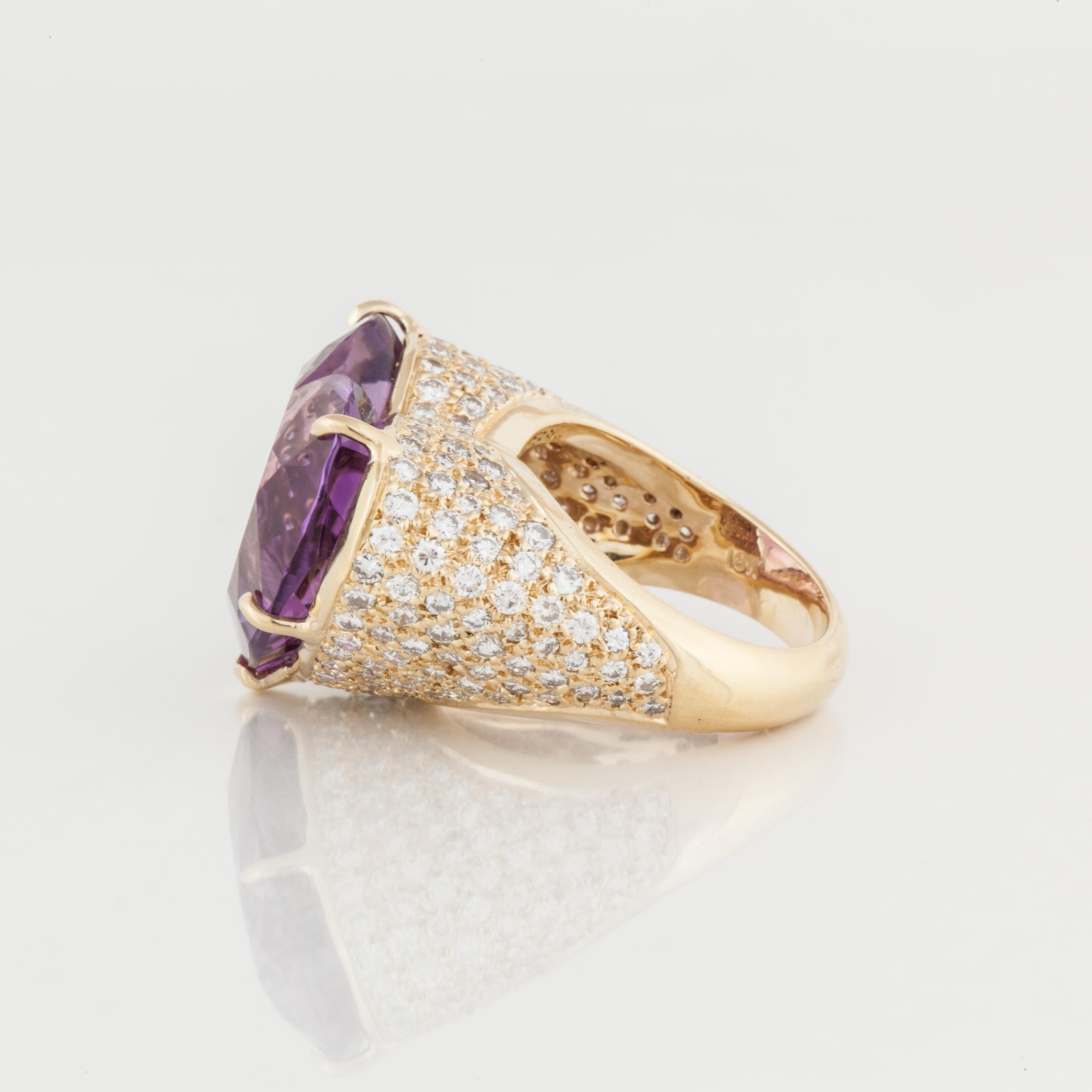 heart-shaped amethyst ring gold