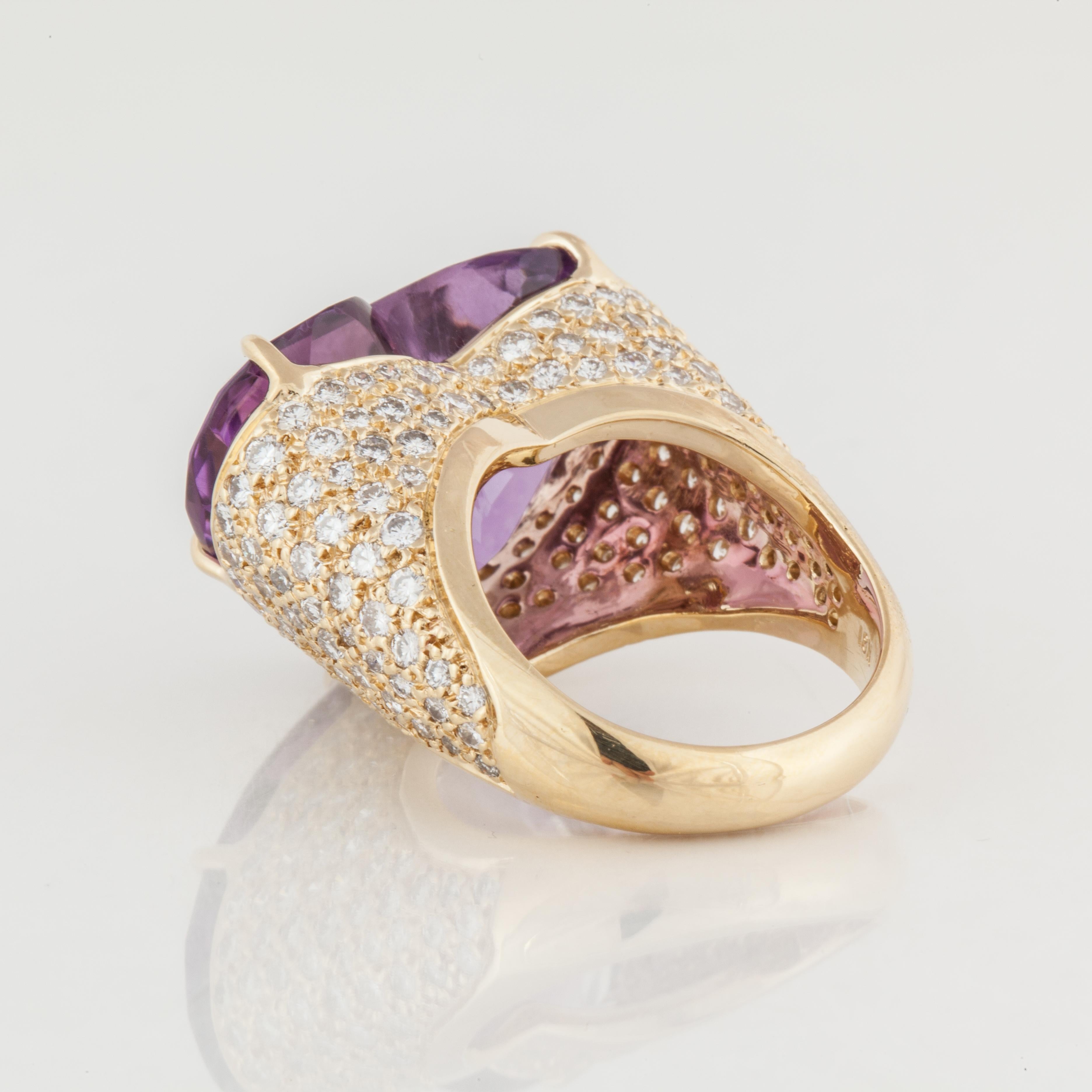 purple heart diamond ring