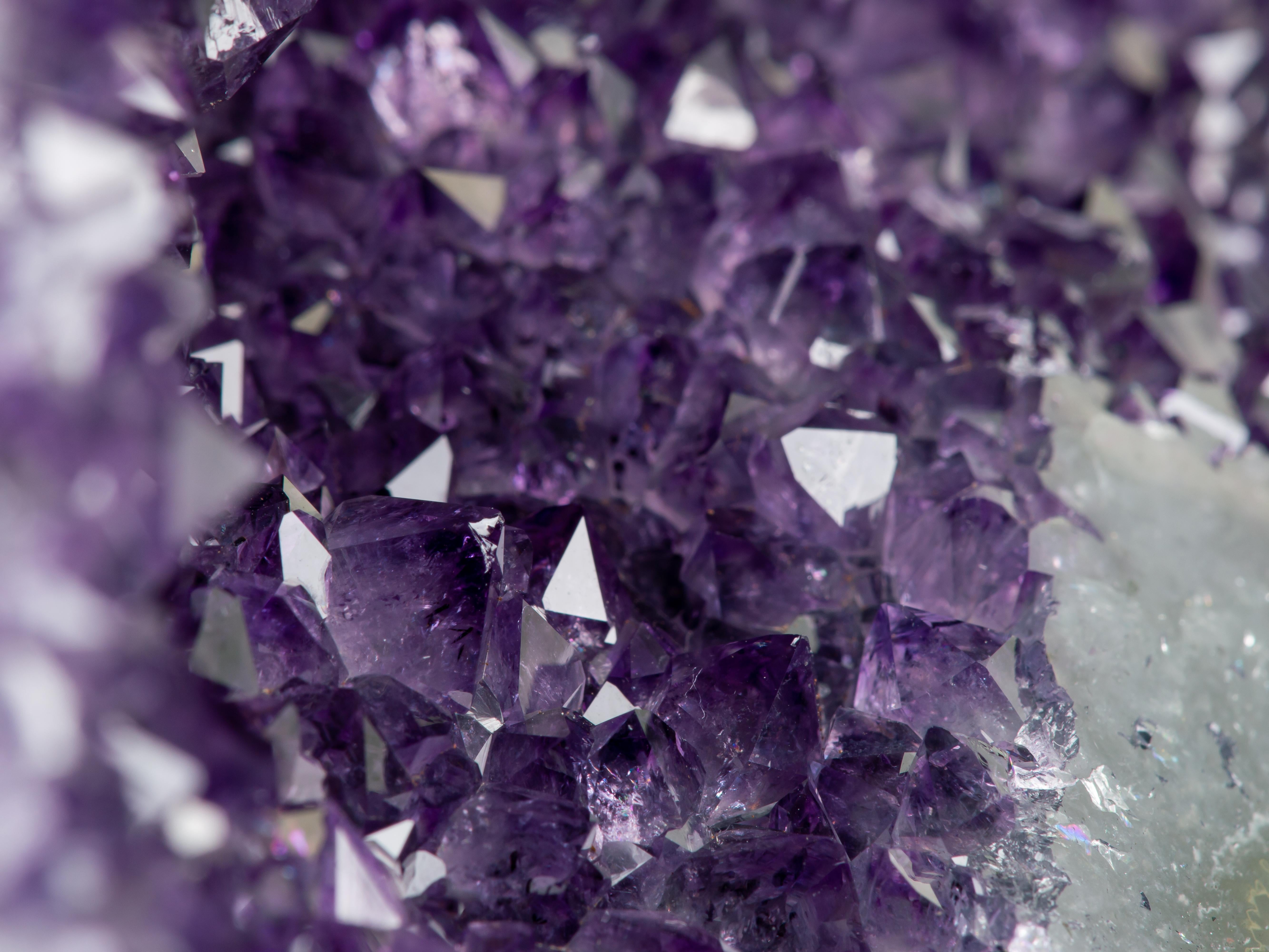 Heart Shaped Amethyst Formation with Central Stalactite 