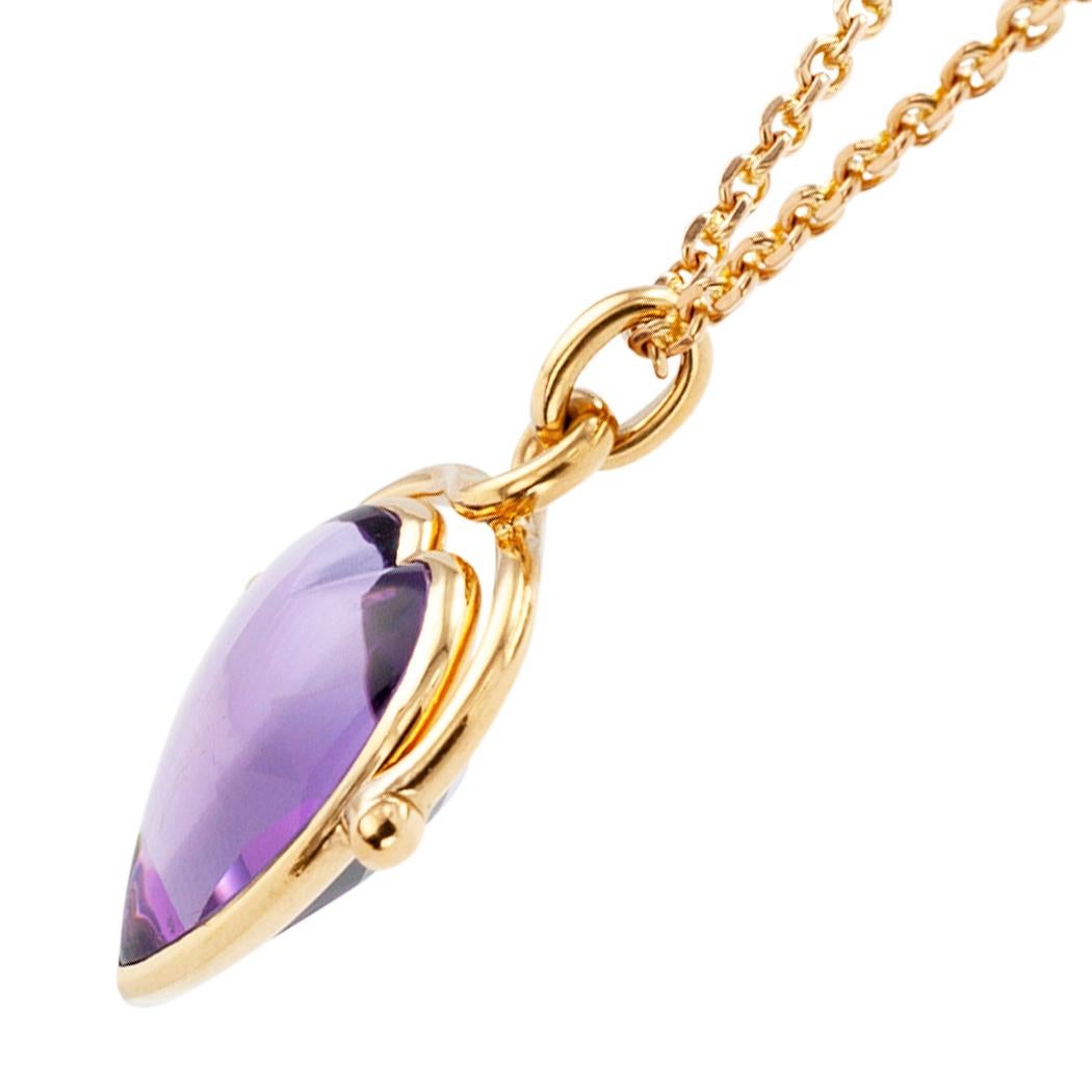 amethyst heart necklace gold