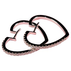 Heart shaped Brilliant Creoles 0.50 ct TW/VS Italian Energy for every Day 18 kt