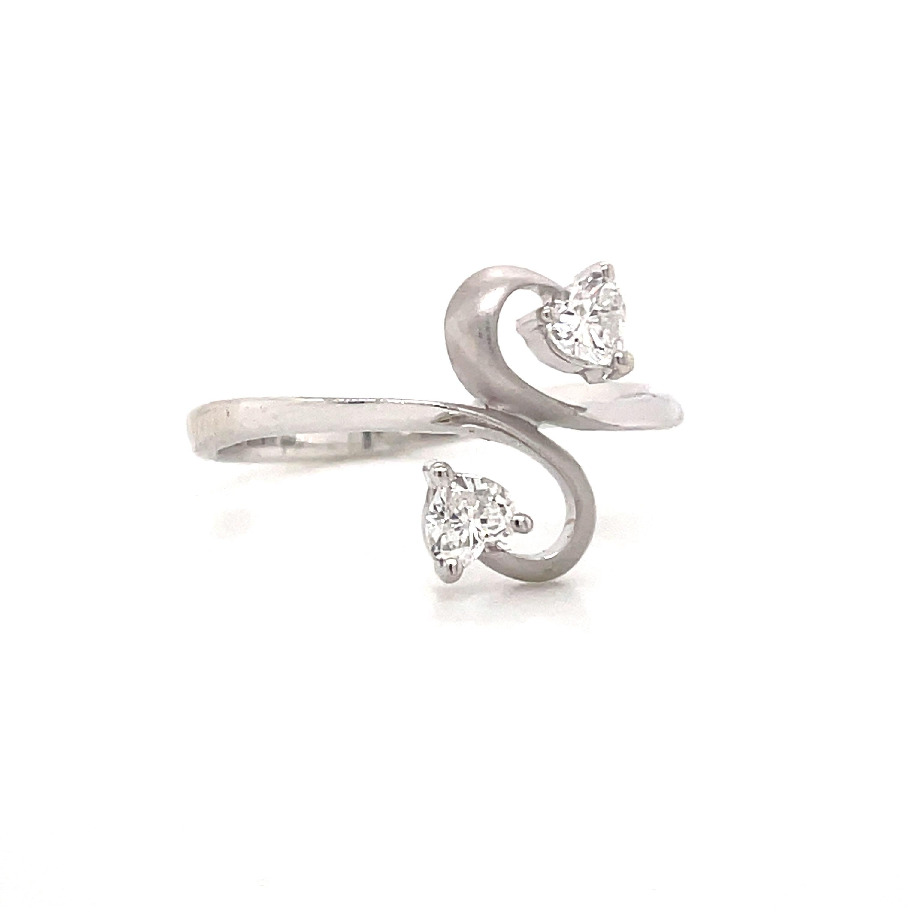 Heart Cut Heart-Shaped Diamond and Platinum Engagement Ring For Sale