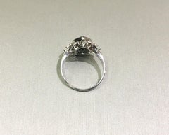 Heart Shaped Diamond Crown Ring in Platinum 1.00 Carat