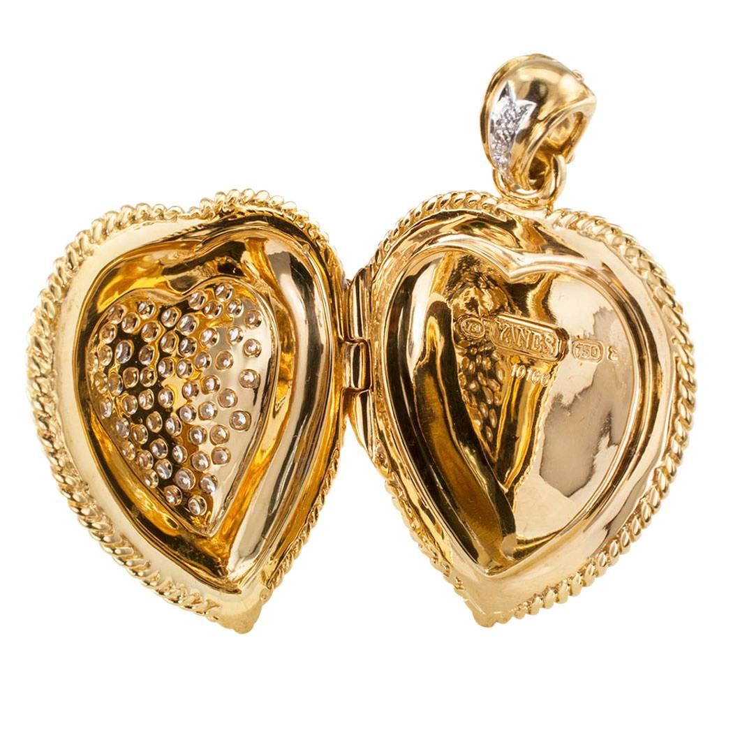 heart shaped gold locket