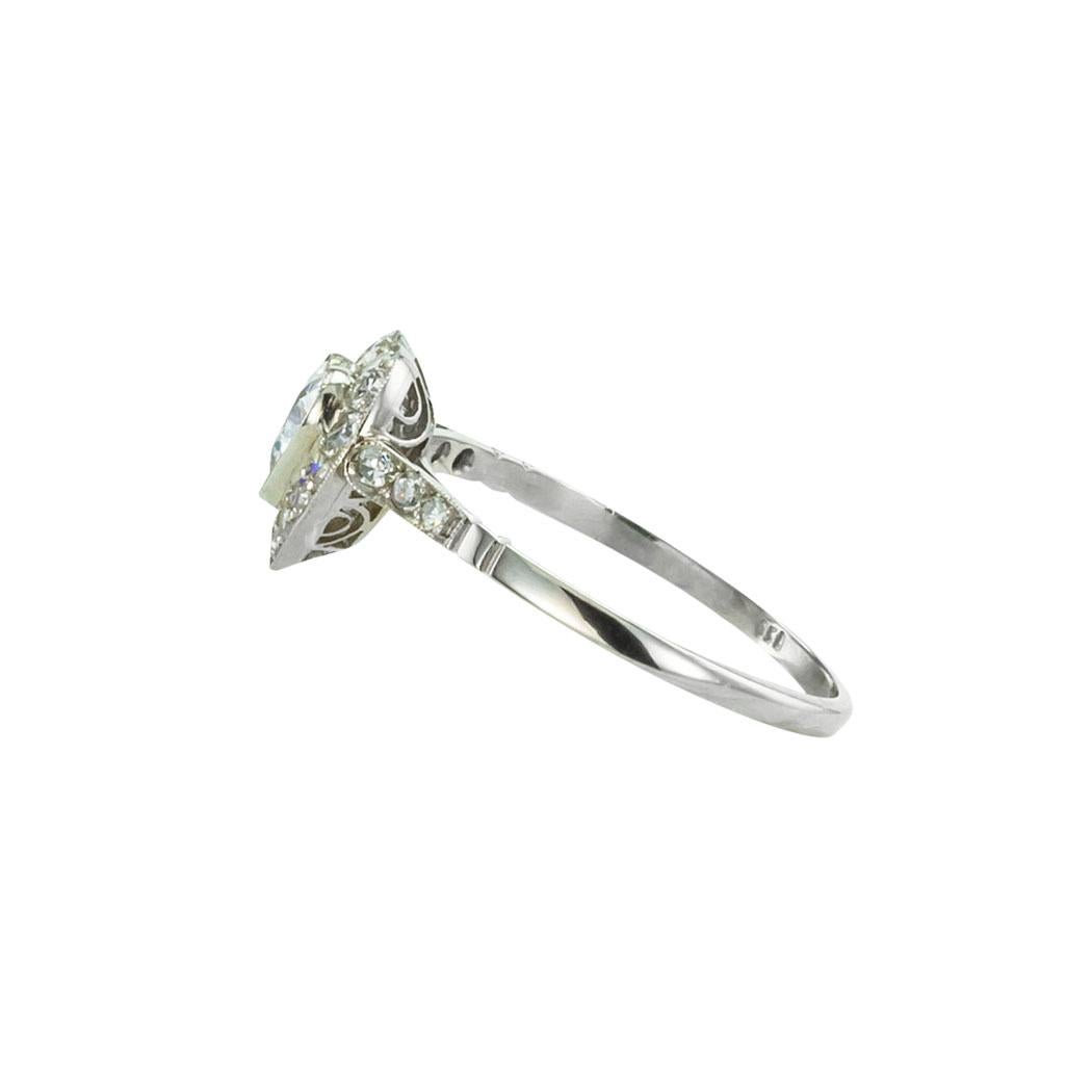 Heart Shaped Diamond Platinum Engagement Ring 2