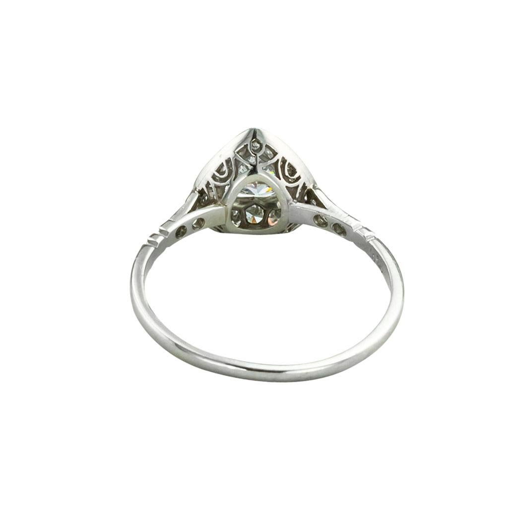 Heart Shaped Diamond Platinum Engagement Ring 3