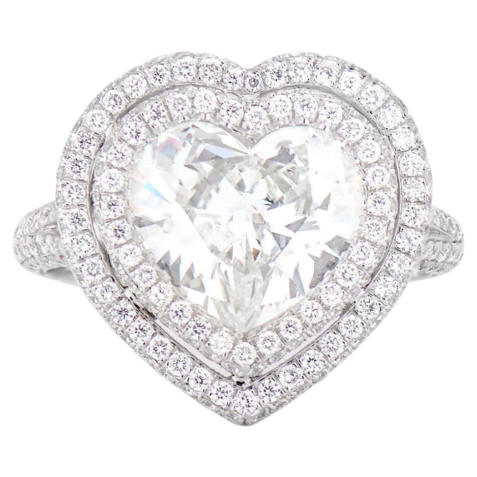 Neil Lane Couture Heart Shaped Diamond, Platinum Engagement Ring For Sale