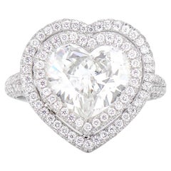 Neil Lane Couture Heart Shaped Diamond, Platinum Engagement Ring