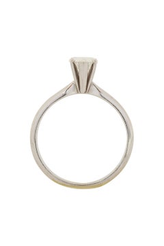 0.40 carat Heart Shaped Diamond Solitaire Engagement Ring 14k White Gold
