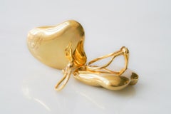 18K Gold Heart-Shaped Earrings by Elsa Peretti for Tiffany & Co.
