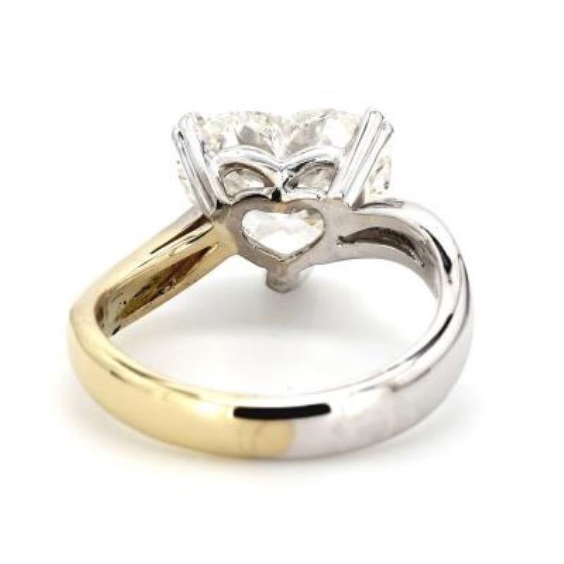 Heart Cut Heart shaped engagement ring For Sale