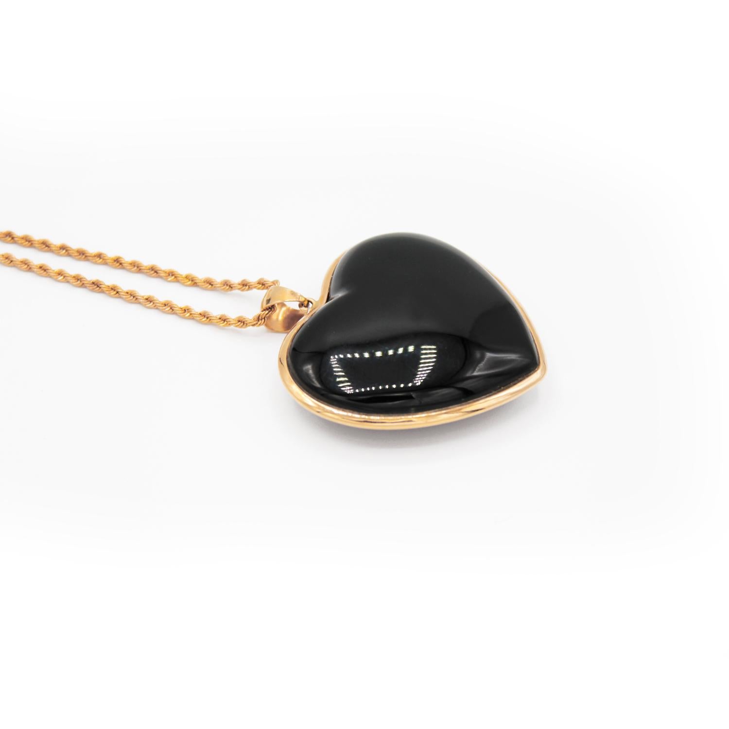 ruby pave heart pendant
