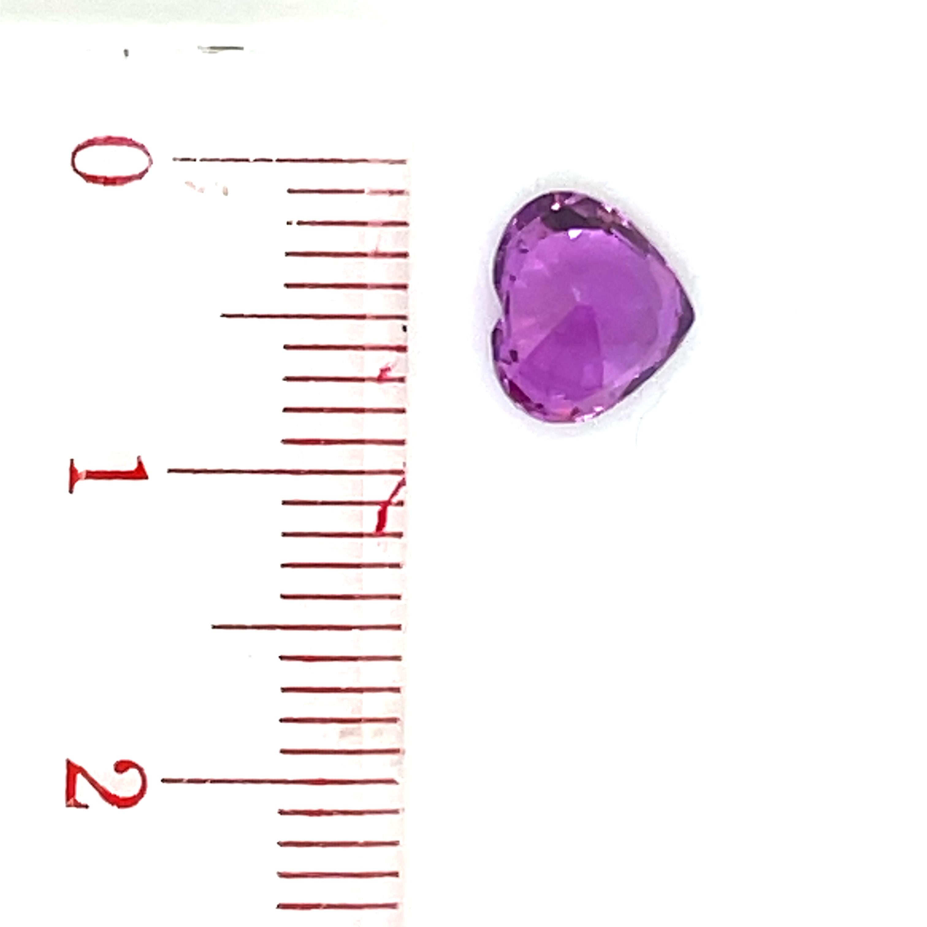 Heart-Shaped Pink Sapphire Cts 1.74 For Sale 1