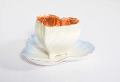 Heart Shaped Porcelain Cup and Saucer