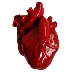 Heart Shaped Red Passion, 2022, Handmade in Italy, Anatomical Heart, Design