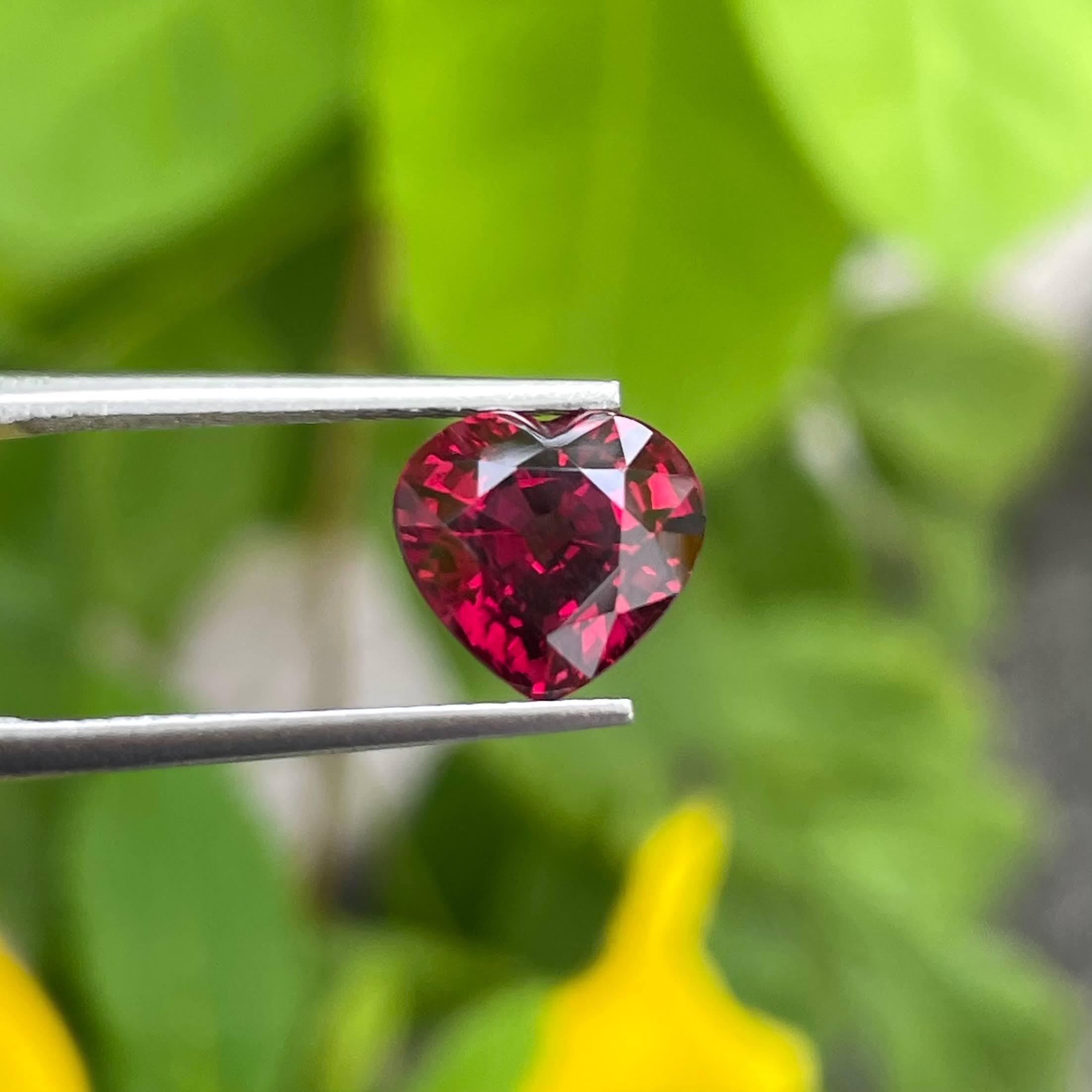 Weight 3.50 carats 
Dimensions 8.5x9.1x5.8 mm
Origin Malawi
Treatment None
Shape heart
Clarity Eye Clean
Cut Mix Step cut




Behold the captivating allure of a 3.50-carat Heart Shaped Rhodolite Loose Garnet, a natural gemstone sourced from the