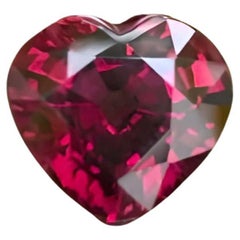 Rhodolite en forme de coeur Grenat en vrac 3.50 Carats Natural Malawi Gemstone