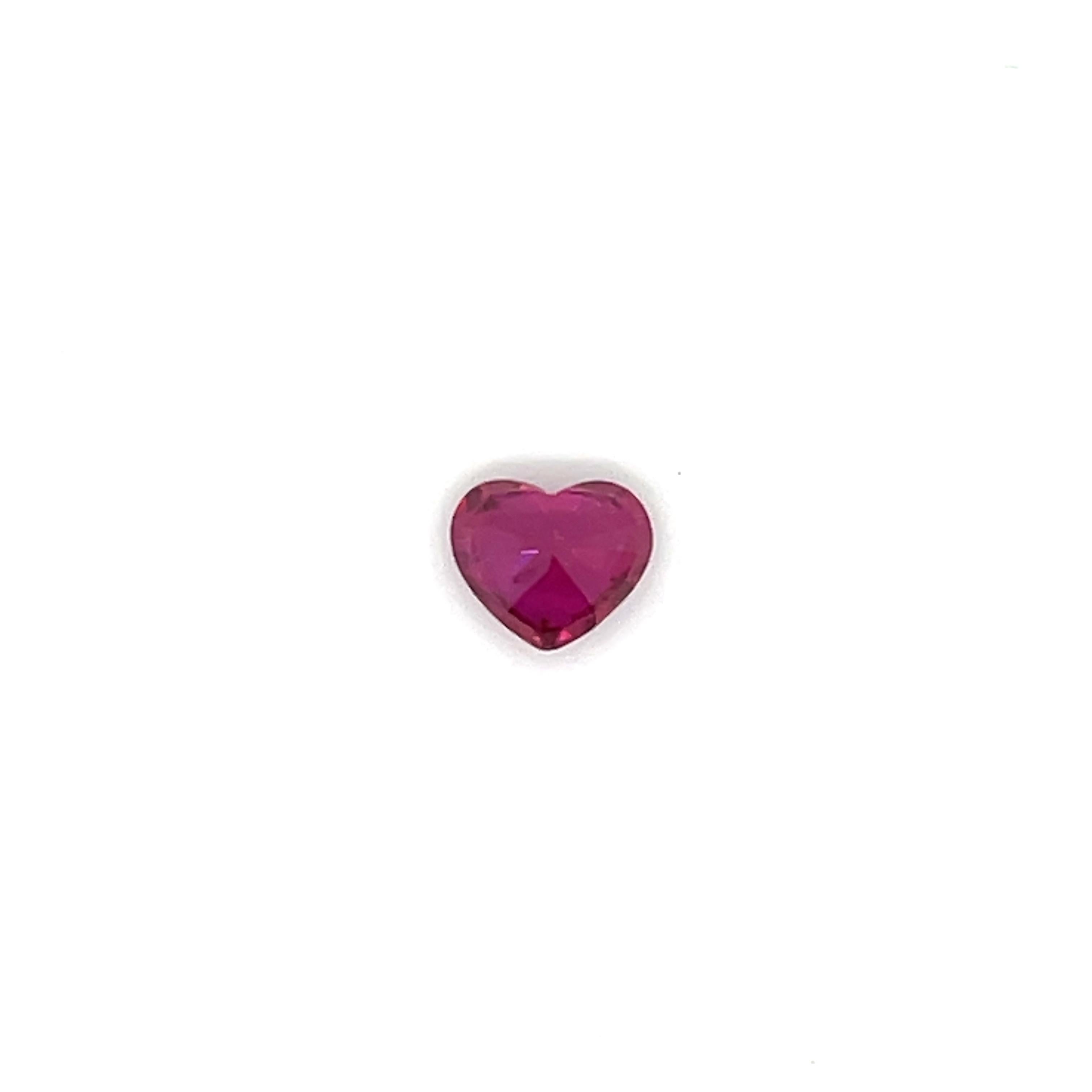Heart-Shaped Ruby Cts 1.27 For Sale