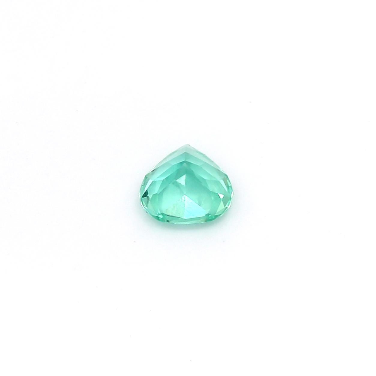 What is the most recognized symbol of love? Definitely, it's a heart. This heart-shaped Emerald has a few unique characteristics which make it very special: it's untreated, which is very rare on the market, it has a lovely shape and gorgeously