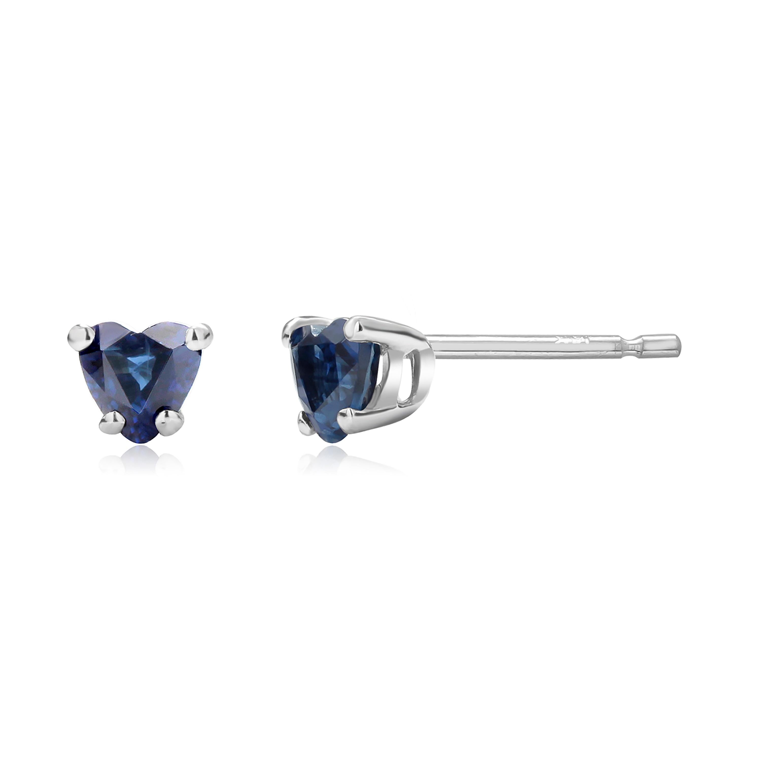 heart shaped sapphire earrings