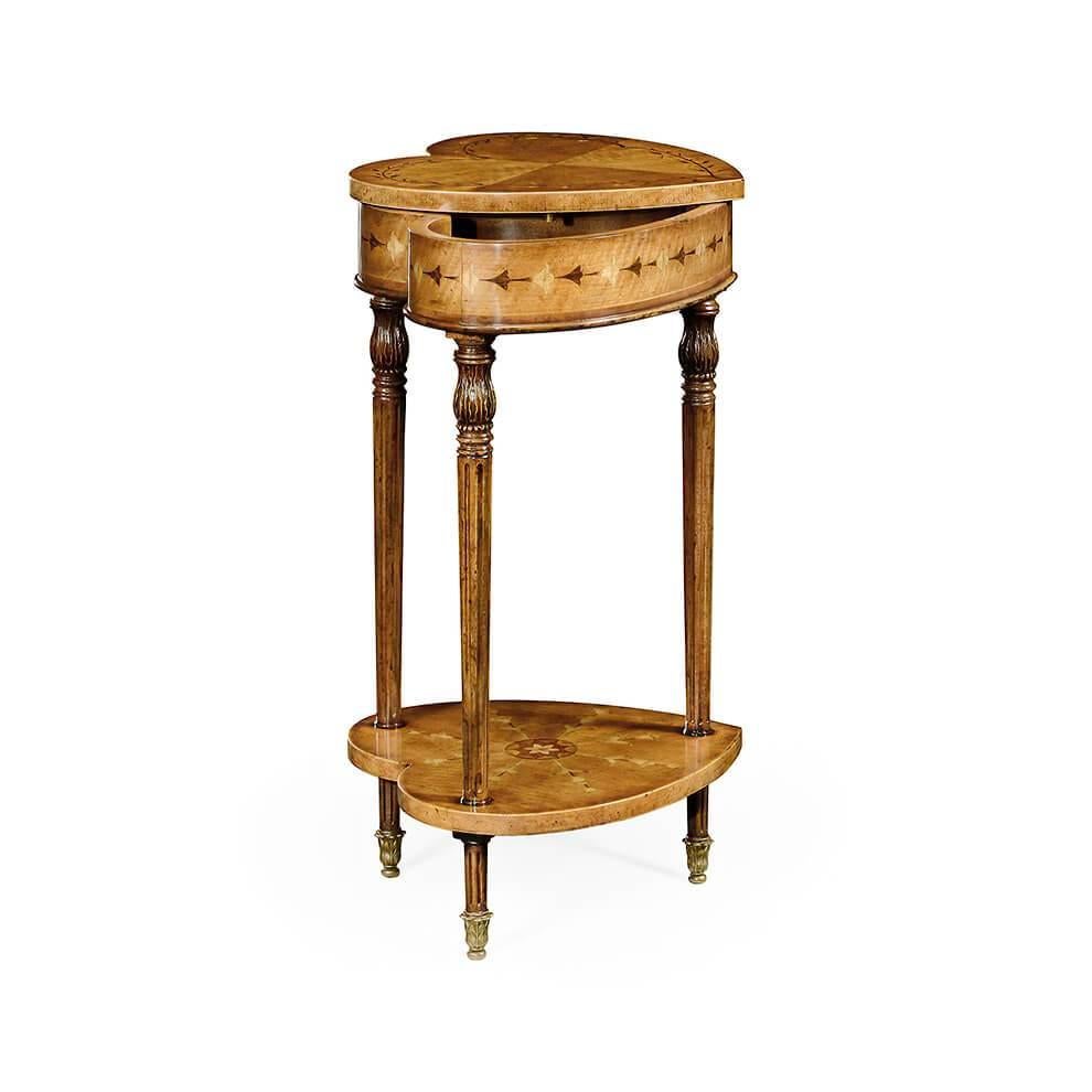 English Heart Shaped Sheraton Side Table