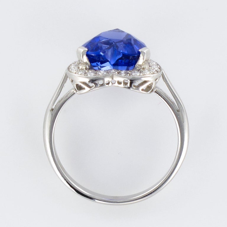 Heart Shaped Tanzanite Diamond Gold Ring For Sale at 1stDibs | heart ...