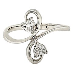 Heart Shaped White Diamond and Platinum Engagement Ring