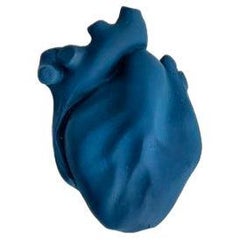 Heart Shaped White "Petrol Blue", 2022, Handmade in Italy, Anatomical Heart