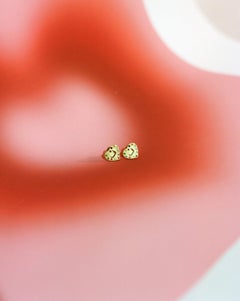 Heart  shaped yellow 18k Gold Earrings