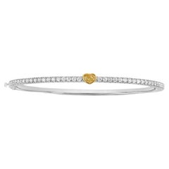 Herzförmiger gelber Diamant-Armreif