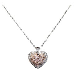 Herz Formen Rosa Diamant Halskette Kette