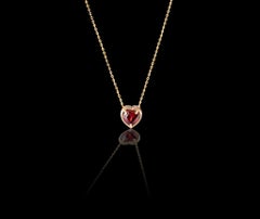 Heart Slider Necklace 'Garnet, Peridot, Sky Topaz, Amethyst'