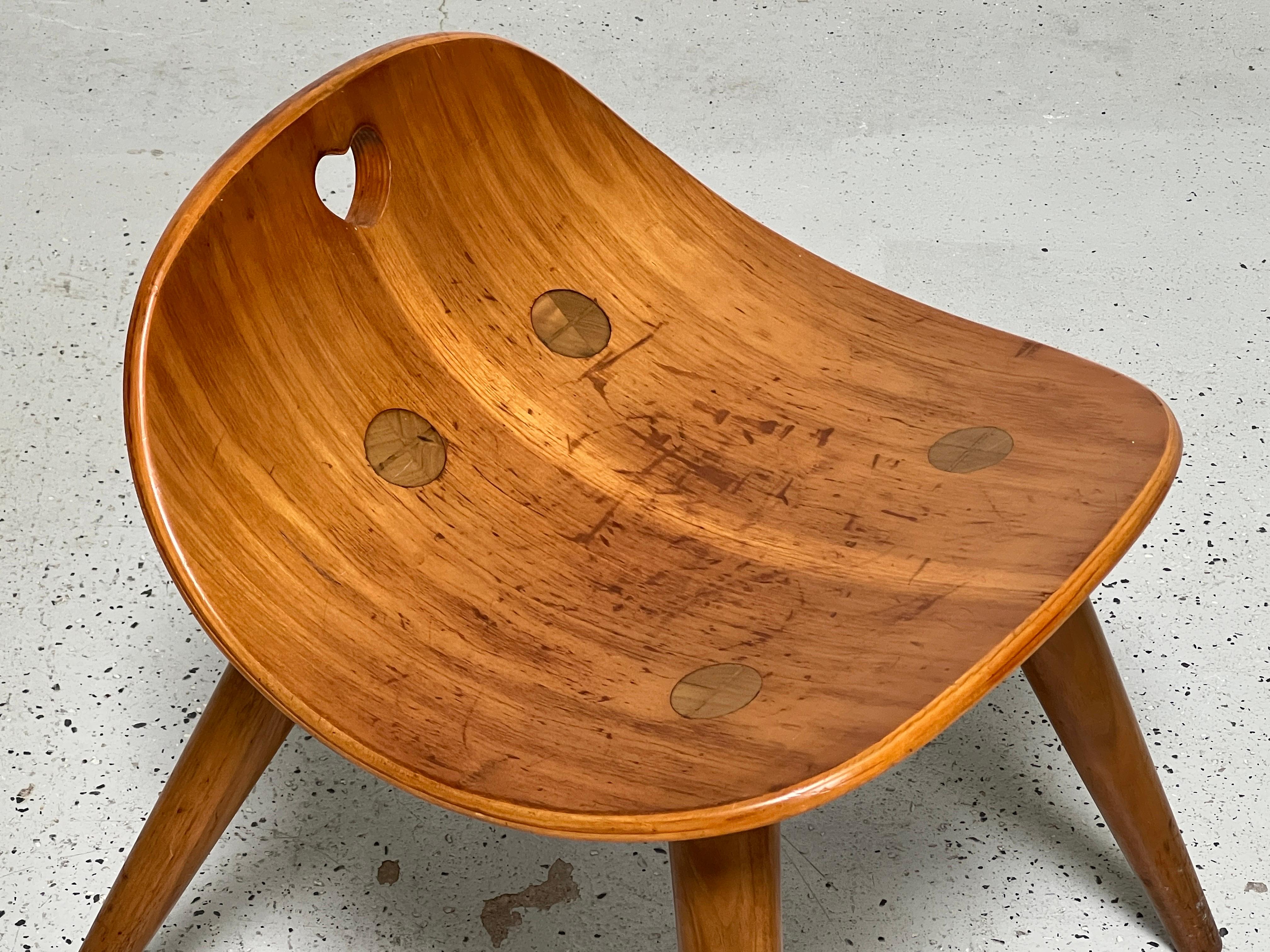 Heart Stool by Edward Wormley for Dunbar In Good Condition In Dallas, TX