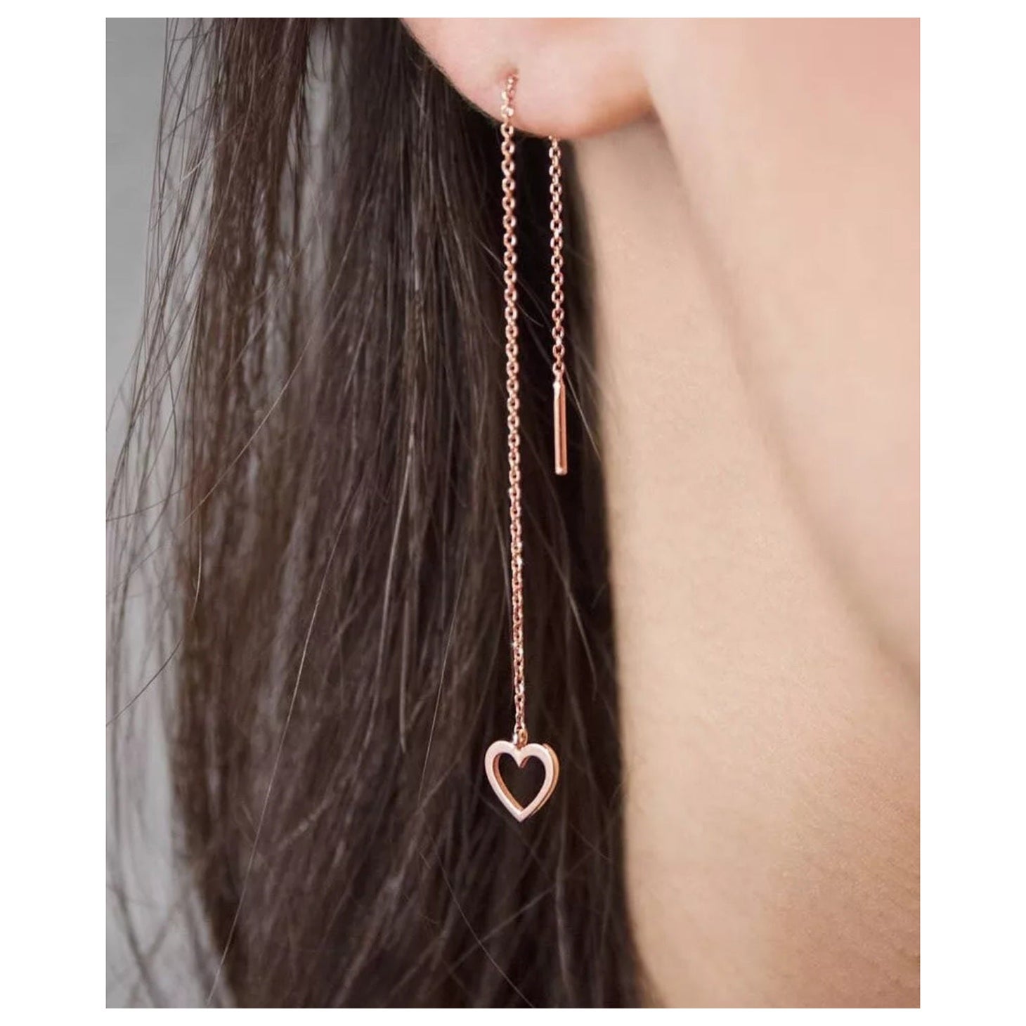 Orecchini a cuore in argento 925 Regalo di Natale.