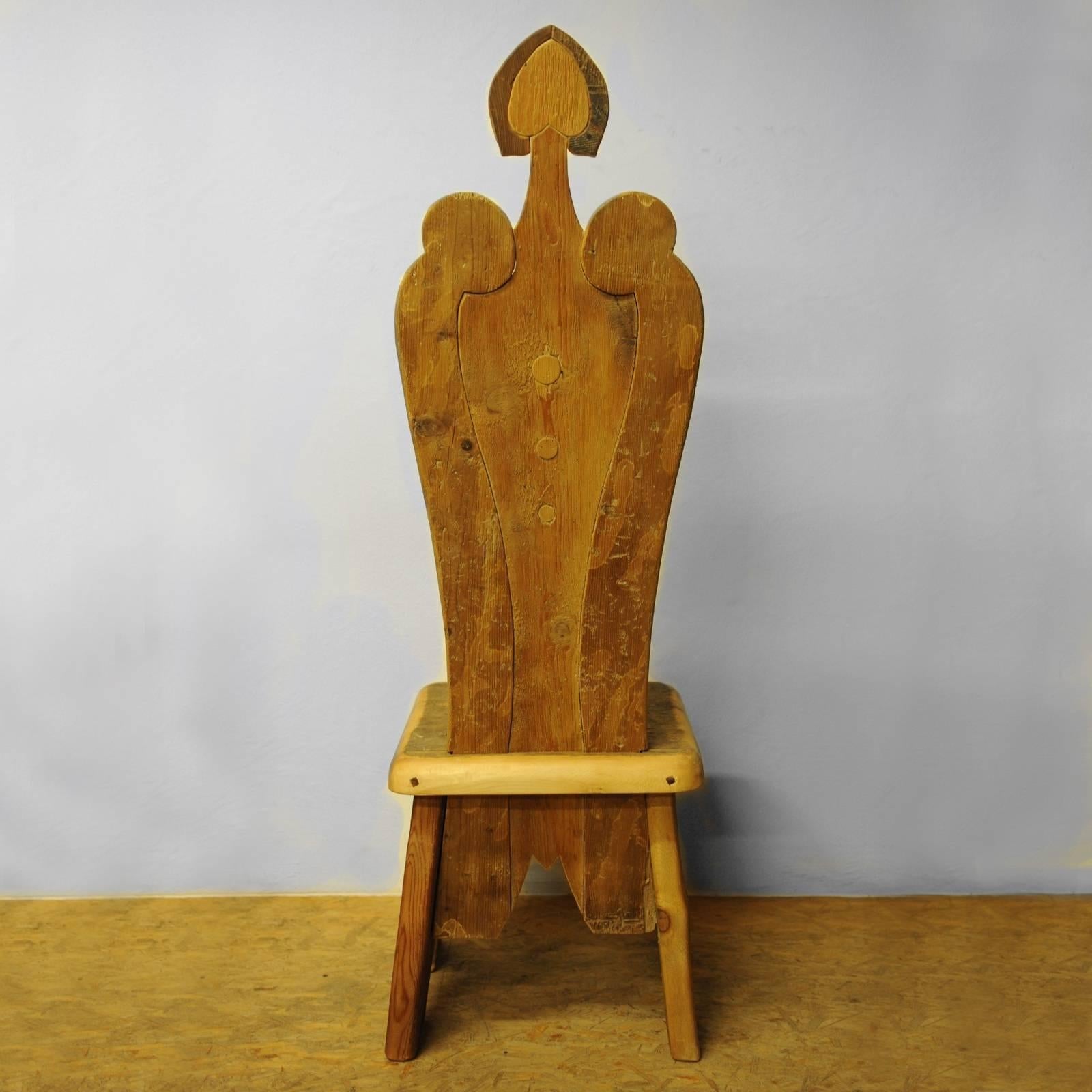A stunning ode to reclaimed wood and tradition, this exquisite chair is one of 20 designs part of the Throne collection. The unique silhouette of this piece will make a statement in a rustic or modern living room, bedroom, or entryway, or -