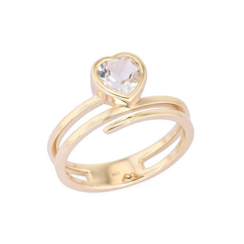 in vendita:  Anello a cuore Topazio in oro giallo 14 carati con diamanti 2